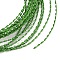 Aluminum Wire, Twisted Flat, for DIY Craft, Green, 1mm, 18 Gauge, about 16.40 Feet(5m)/Roll