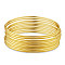 Brass Buddhist Bangle Sets, Real 24K Gold Plated, Inner Diameter: 2-1/2 inch(6.5cm), 10pcs/set