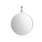 Anti-Tarnish 304 Stainless Steel Pendants, with Jump Ring, Flat Round Charm, Stamping Blank Tag, Stainless Steel Color, 22.5x20x1.5mm, Hole: 3.5mm