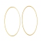 Brass Linking Rings, Cadmium Free & Lead Free, Long-Lasting Plated, Oval, Real 24K Gold Plated, 40x20x1mm, Inner Diameter: 39x19mm