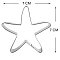Tarnish Resistant 304 Stainless Steel Cookie Cutters, Cookies Moulds, DIY Biscuit Baking Tool, Starfish/Sea Stars, Stainless Steel Color, 70x70mm