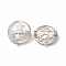 Clear Cubic Zirconia Moon with Star Brooch Pin, Brass Badge for Backpack Clothes, Platinum, 26x24x8mm, Hole: 1.4mm