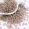 6/0 Glass Seed Beads, Inside Colours, Round, Transparent Colours Rainbow, Rosy Brown, 4x3mm, Hole: 1.2mm, about 6925pcs/pound