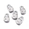 Non-Tarnish 304 Stainless Steel Pendants, Lock with Heart, Stainless Steel Color, 18x10.5x3.5mm, Hole: 5.2x4mm
