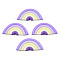 Handmade Polymer Clay Cabochons, Half Round/Semi Circle, Lilac, 21.5x41.5~43x3.5~4mm