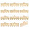 BENECREAT 12 Pcs Real 14K Gold Plated Brass Rectangle Bracelet Layer Clasp, Chandelier Components Links, Layered Link Charms with 5 Holes for Necklace Earring Jewlery Making, Hole: 1.2mm