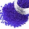 Glass Seed Beads, Frosted Colors, Round, Blue, 2mm