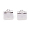 304 Stainless Steel Ribbon Crimp Ends, Silver, 7x7x5mm, Hole: 0.4mm