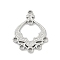 304 Stainless Steel Chandelier Component Links, Teardrop, Stainless Steel Color, 29.5x23x2.5mm, Hole: 2mm