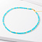 Simple Design Natural Amazonite Beaded Necklaces for Women, 15.75 inch(40cm)