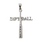 304 Stainless Steel Big Pendants, Softball Cross with Word I Can Do All Things, Stainless Steel Color, 53.5x40x2mm, Hole: 9.5x6mm