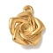 Ion Plating(IP) 304 Stainless Steel Pendants, Flower Charms, Real 18K Gold Plated, 19.5x16.5x4.5mm, Hole: 1.6mm