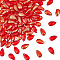 OLYCRAFT 100Pcs Teardrop Red Lampwork Glass Beads with Glitter 0.5x0.3 Inch 1.2mm Hole Charms Top Drilled Beads Sparkling Crystal Loose Beads 1.2mm Hole for Jewelry Making DIY Crafted