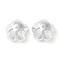 Brass Bead Caps, 5-Petal Flower, Silver, 13x13x6.5mm, Hole: 1.4mm