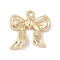 Brass Pendants, Bowknot, Golden, 14x14x2.5mm, Hole: 1mm