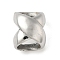 304 Stainless Steel Slide Charms, X-shape, Stainless Steel Color, 14x11x10mm, Hole: 8x7.5mm