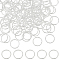 200Pcs Iron Textured Jump Rings, Open Jump Rings, for Jewelry Making, Silver, 19.5x1mm, 18 Gauge, Inner Diameter: 16mm