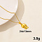 304 Stainless Steel Octopus Pendant Necklaces, Cable Chain Necklaces for Women