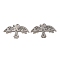 Non-Tarnish 304 Stainless Steel Pendants, Laser Cut, Bird Charm, Stainless Steel Color, 18x30x1mm, Hole: 1.6mm