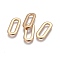 304 Stainless Steel Linking Rings, Oval, Golden, 20.3~20.5x8.5x1.7mm, Hole: 15.5x3.5mm
