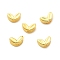 Brass Beads, Lead Free & Cadmium Free, Long-Lasting Plated, Leaf, Golden, 3x5x2.8mm, Hole: 1mm