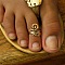 Brass Toe Cuff Rings for Women, Golden, Inner Diameter: 17.3mm