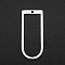 Tarnish Resistant 201 Stainless Steel Pendants, Arch Charm, Laser Cut, Stainless Steel Color, 30x13x1mm, Hole: 1.2mm