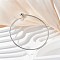 304 Stainless Steel Bangles for Women, with 201 Stainless Steel Bead, Stainless Steel Color, 1/4 inch(0.6cm), Inner Diameter: 2-1/2x2-3/8 inch(6.1x6.4cm)