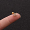 Brass Micro Pave Clear Cubic Zirconia Cartilage Earrings for Women, with Stainless Steel Pins, Golden, Flower, 6mm, Pin: 1.2mm