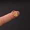 316L Stainless Steel Spider Web Hoop Nose Rings, Golden, 8mm, Pin: 1.2mm