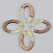 Transparent Resin & Walnut Wood Pendants, with Paillette/Sequin, Oval with Snowflake, Clear, 29x19.5x3mm, Hole: 1.8mm