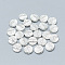 925 Sterling Silver Beads, with 925 Stamp, Flat Round with Spiral, Silver, 7.5x2.5mm, Hole: 0.7mm