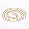 304 Stainless Steel Lumachina Chains, Snail Chain, Unwelded, Golden, 3x1.2mm