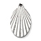 Non-Tarnish 304 Stainless Steel Pendants, Oval Charm, Stainless Steel Color, 22.5x13x1.9mm, Hole: 1.6mm