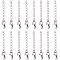 Pandahall Elite 20strands 304 Stainless Steel Extender Chains with Lobster Claw Clasps for DIY Jewelry Making, 58mm Long, Stainless Steel Color