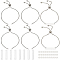 10Pcs Adjustable 304 Stainless Steel Slider Bracelet Making, with 10Pcs 304 Stainless Steel Links & 40Pcs Open Jump Rings, for DIY Jewelry Craft Supplies, Stainless Steel Color, 0.4~3.35x0.5~0.4x0.1cm, Hole: 3x3mm