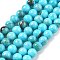 Natural Persian Jade Beads Strands, Round, Dyed, Deep Sky Blue, 8.5mm, Hole: 1mm, about 46pcs/strand, 15.75''(40cm)