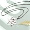 Hanukkah 201 Stainless Steel Star of David Pendant Necklaces, Non-Tarnish, Stainless Steel Color, 23.23~23.62 inch(59~60cm)