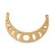 304 Stainless Steel Pendants, Laser Cut, Moon Phase Charms, Golden, 24x34x1mm, Hole: 1.2mm