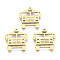 Ion Plating(IP) 201 Stainless Steel Pendants, Laser Cut, Truck, Golden, 16.5x16x1mm, Hole: 4mm