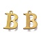 PVD Vacuum Plating  304 Stainless Steel Charms, Laser Cut, Alphabet, Antique Bronze, Letter.B, 12x8.5x0.8mm, Hole: 1mm