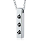 Non-Tarnish 304 Stainless Steel Urn Ashes Pendants, Cuboid with Paw Print, Stainless Steel Color, 30x6x6mm