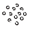 Zinc Alloy Open Jump Rings, Baking Painted, Ring, Black, 6x1mm, 18 Gauge, Inner Diameter: 4mm, about 100pcs/bag