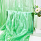 NBEADS About 4.4 Yard(4m) Iridescent Holographic Gauze Fabric, 1.5m Wide Laser Polyester Fabric Solid Sheer Polyester Fabric Bolt for Wedding Dress Decoration DIY Crafts, Light Green