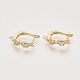Серьги-кольца из латуни с кубическим цирконием X-KK-T048-025G-NF-1