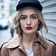 Ожерелья с подвеской из змеиной латуни с микропаве и кубическим цирконием NJEW-PH01396-4