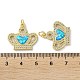 Латунные микропаве прозрачные подвески с фианитом KK-C045-01A-G-3