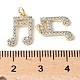 Латунные микропаве прозрачные подвески с фианитом KK-H449-85C-G-RS-3