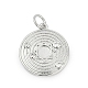 Латунные микропаве прозрачные подвески с фианитом KK-G522-30P-1