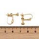 Латунные серьги с клипсами KK-P310-28G-3